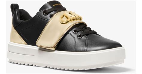 michael kors embellished|Michael Kors leather sneakers.